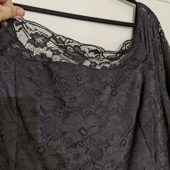 NWT Torrid Off the Shoulder Black Lace Dress - Picture 4 of 10